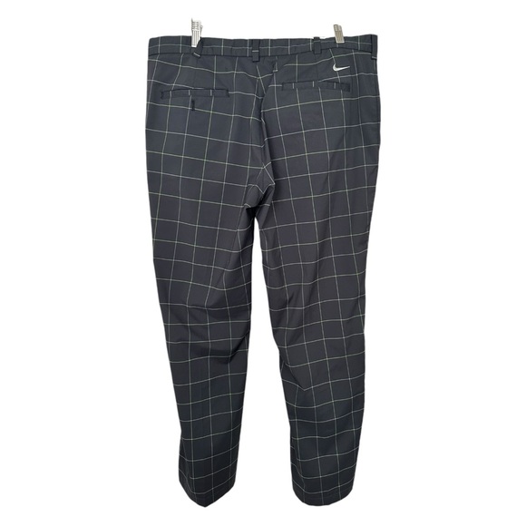 Nike Golf Tour Performance Pants Dri-Fit Windowpane Check Navy Size 36x32 Large - Picture 3 of 10